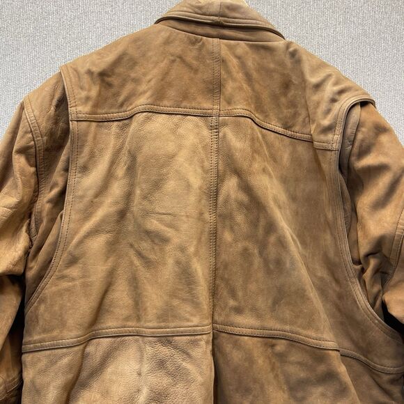 Vintage Genuine Leather Bomber Aviator Flight Jacket Men's Medium Nicole Sarhady - Picture 6 of 12